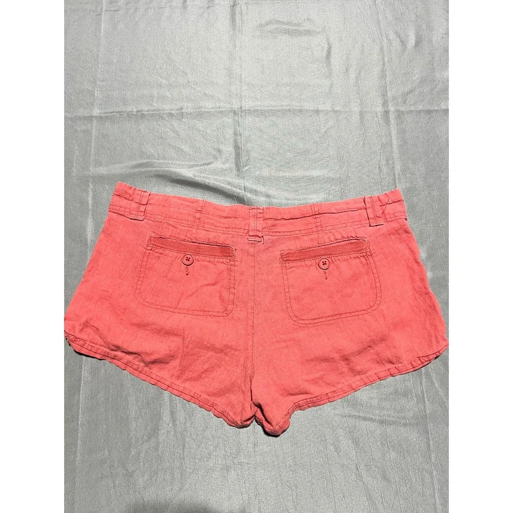 Dollhouse Sienna Coral Pink Linen Blend Shorts Womens Size 9 LL-818081
